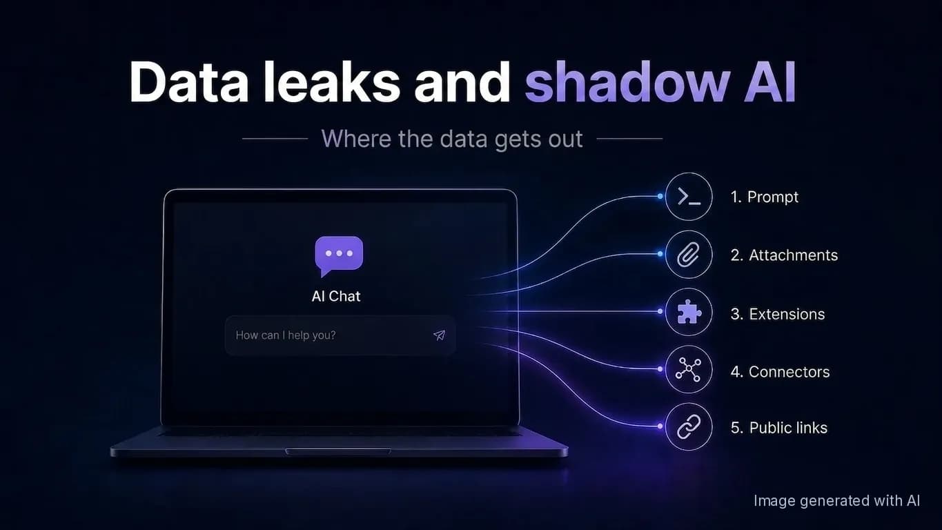 Shadow AI: five ways your data leaves, and only one has a culprit